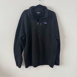 SOLD.            Patagonia Men’s Better Sweater 1/4 Zip Fleece Black XXL